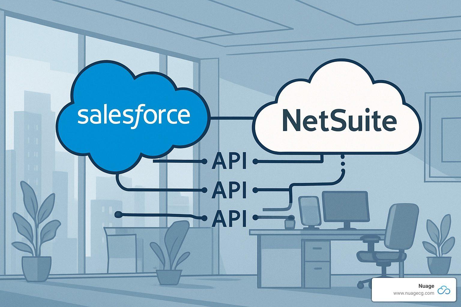 how to do netsuite and salesforce integration using salesforce api